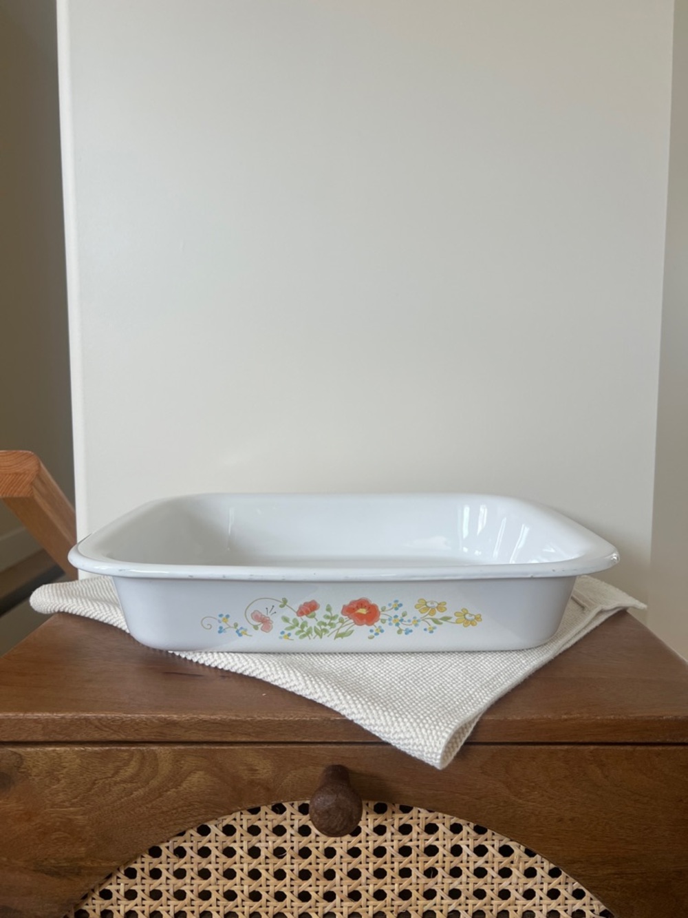 1970’s Vintage Corning Ware Wildflower Open Roaster/ Lasagna Pan (Model A-21)